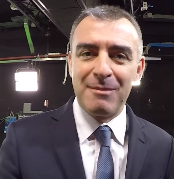 Andrea Giuliacci dietro le quinte del meteo, immagine d’archivio del 2014
