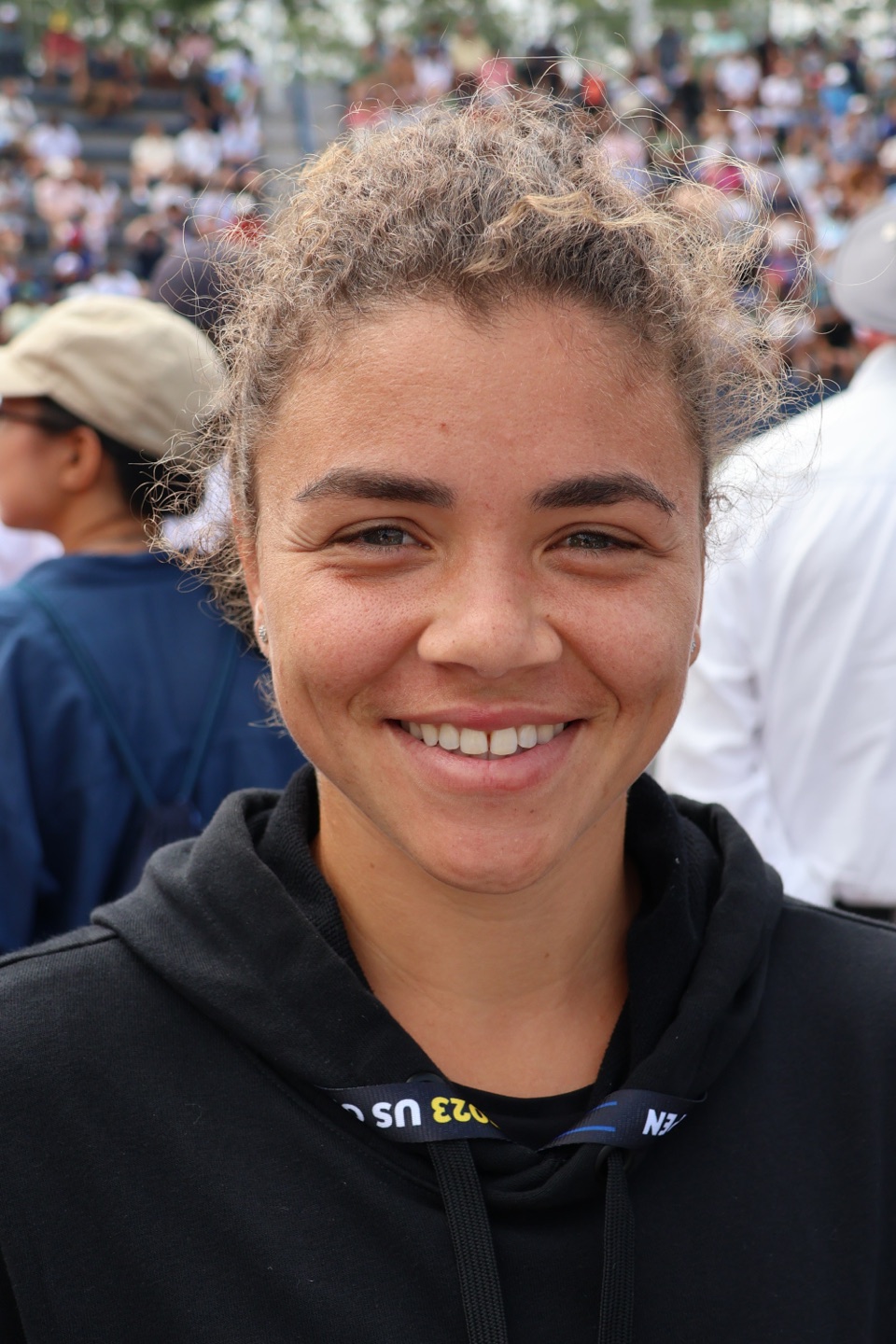 Primo piano di Jasmine Paolini agli US Open 2023