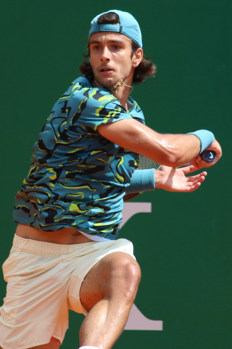 Lorenzo Musetti durante il Masters di Monte Carlo nell’aprile 2023